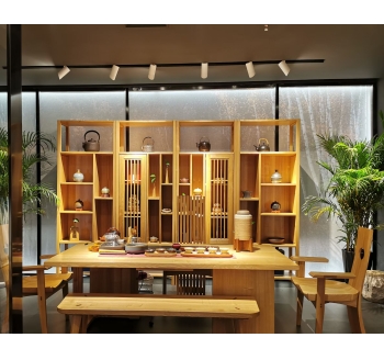 水曲柳实木茶空间组合产品