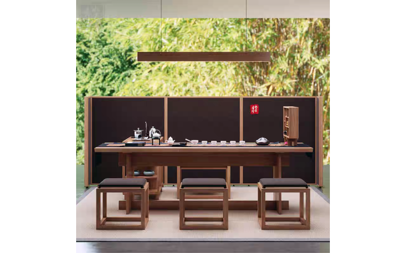 新中式实木茶台组合 东方雅韵茶桌